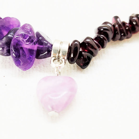 Brazaletes 7 Chacras con Corazón Cuarzo