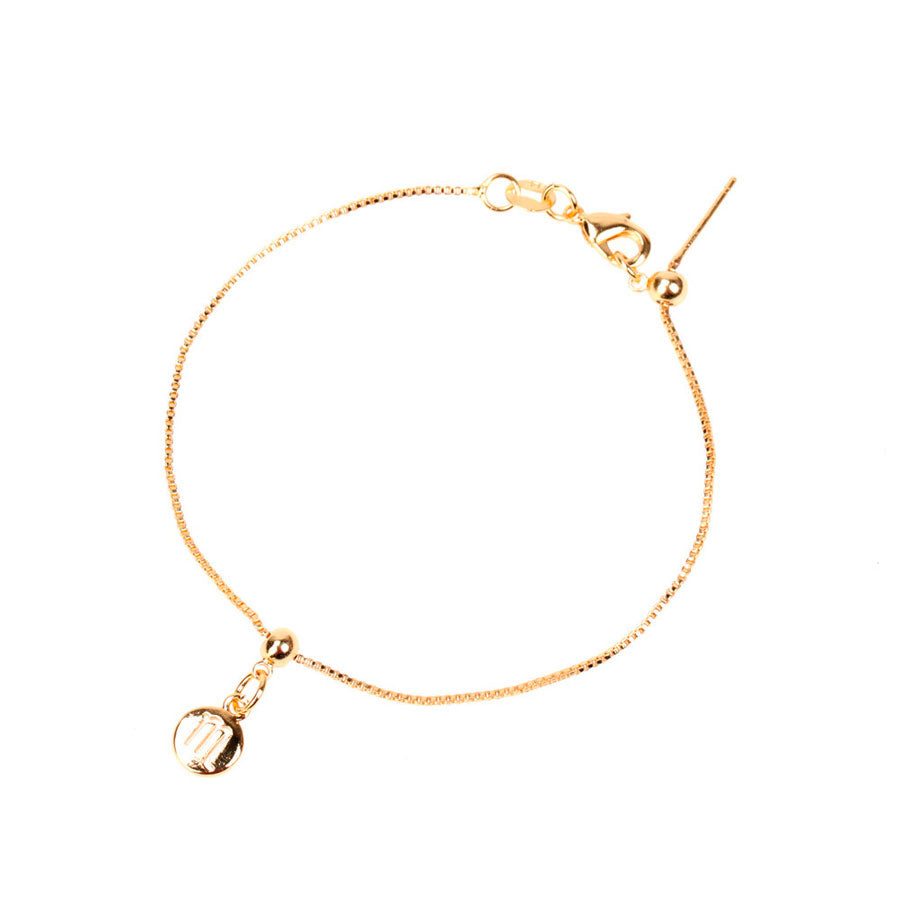 Pulsera Dorada diagrama del Zodíaco