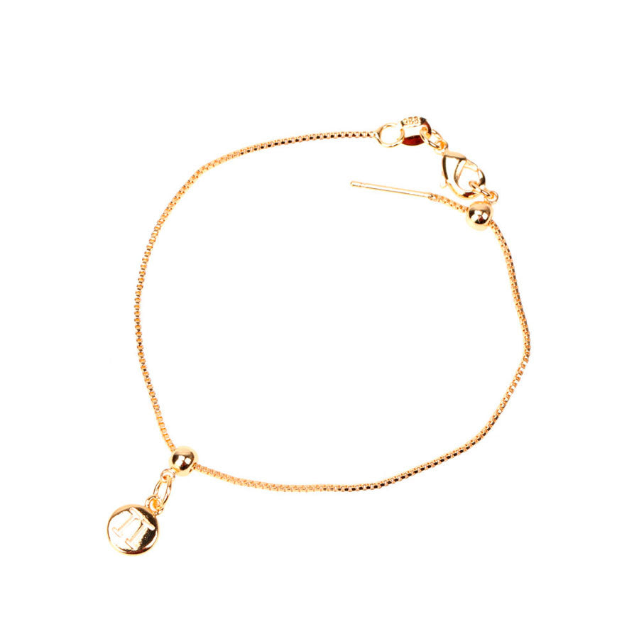 Pulsera Dorada diagrama del Zodíaco