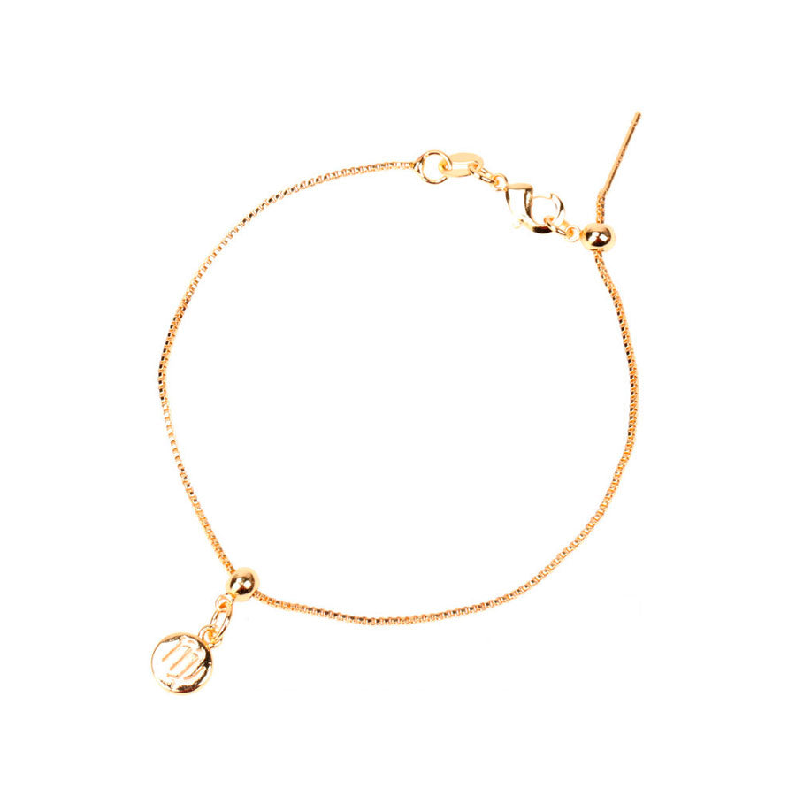 Pulsera Dorada diagrama del Zodíaco