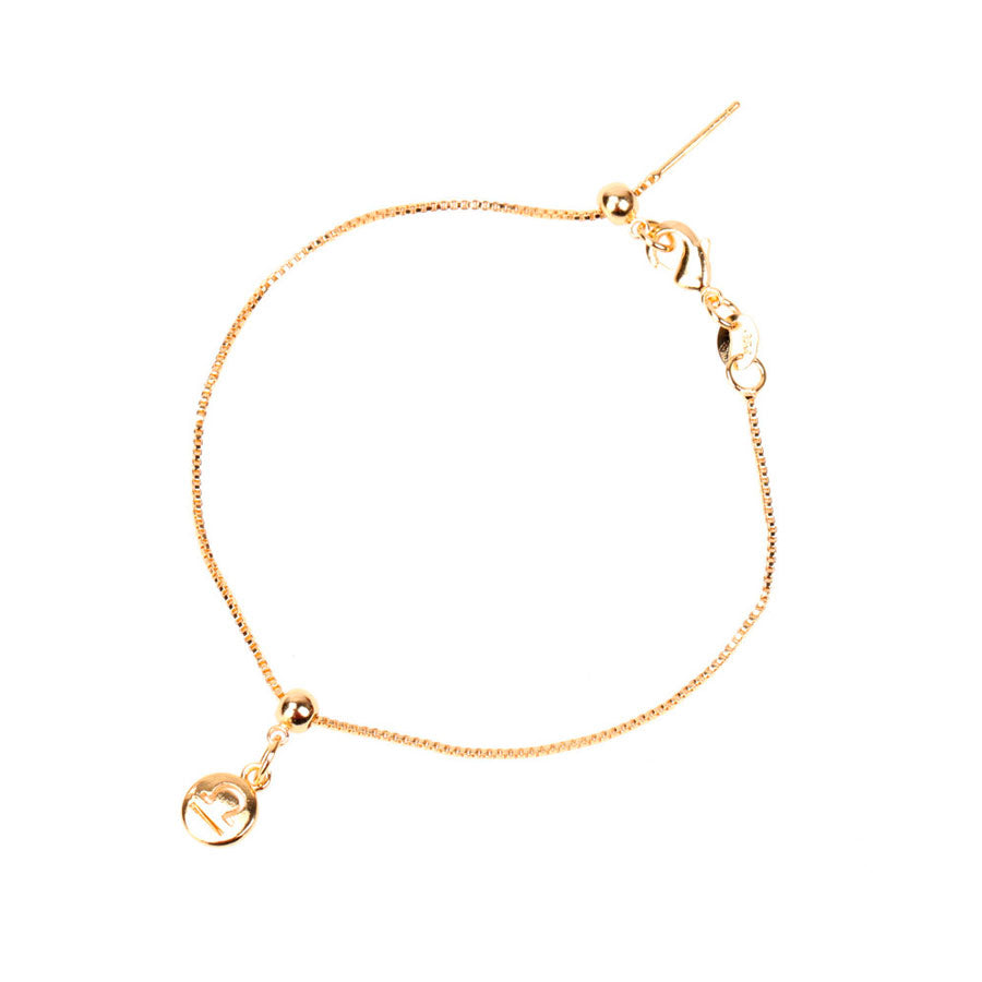 Pulsera Dorada diagrama del Zodíaco